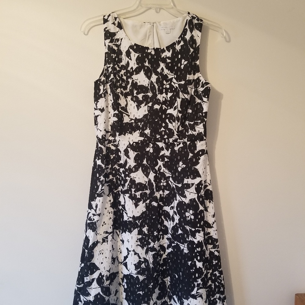 Black and white tea dress